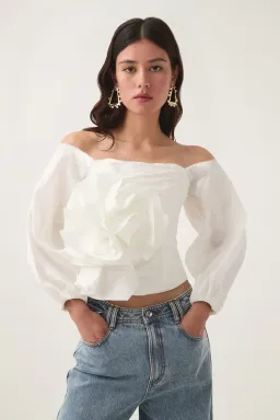 Aje - Parallels Spiral Top for rent on The Volte - image 1