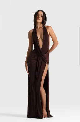 Natalie Rolt Winona Gown Espresso for rent on The Volte - image 1