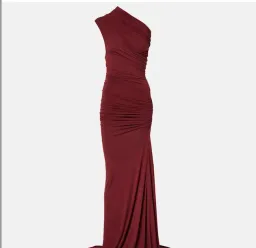Entire Studios Pillar Ruched Gown Burgundy for rent on The Volte - image 2