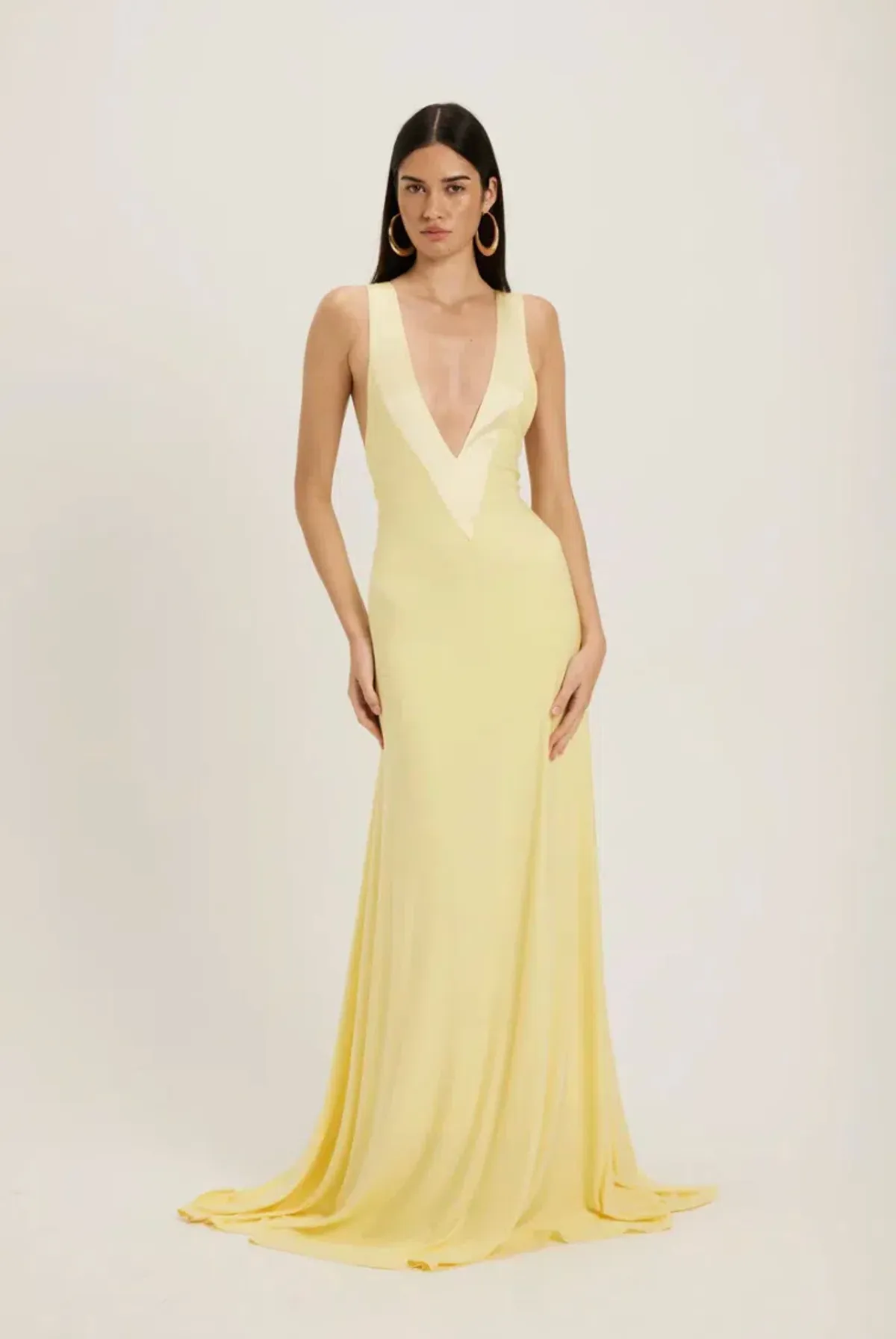ancegria, Rosa Gown, Lemon, maxi, size 10 for rent on The Volte - main image