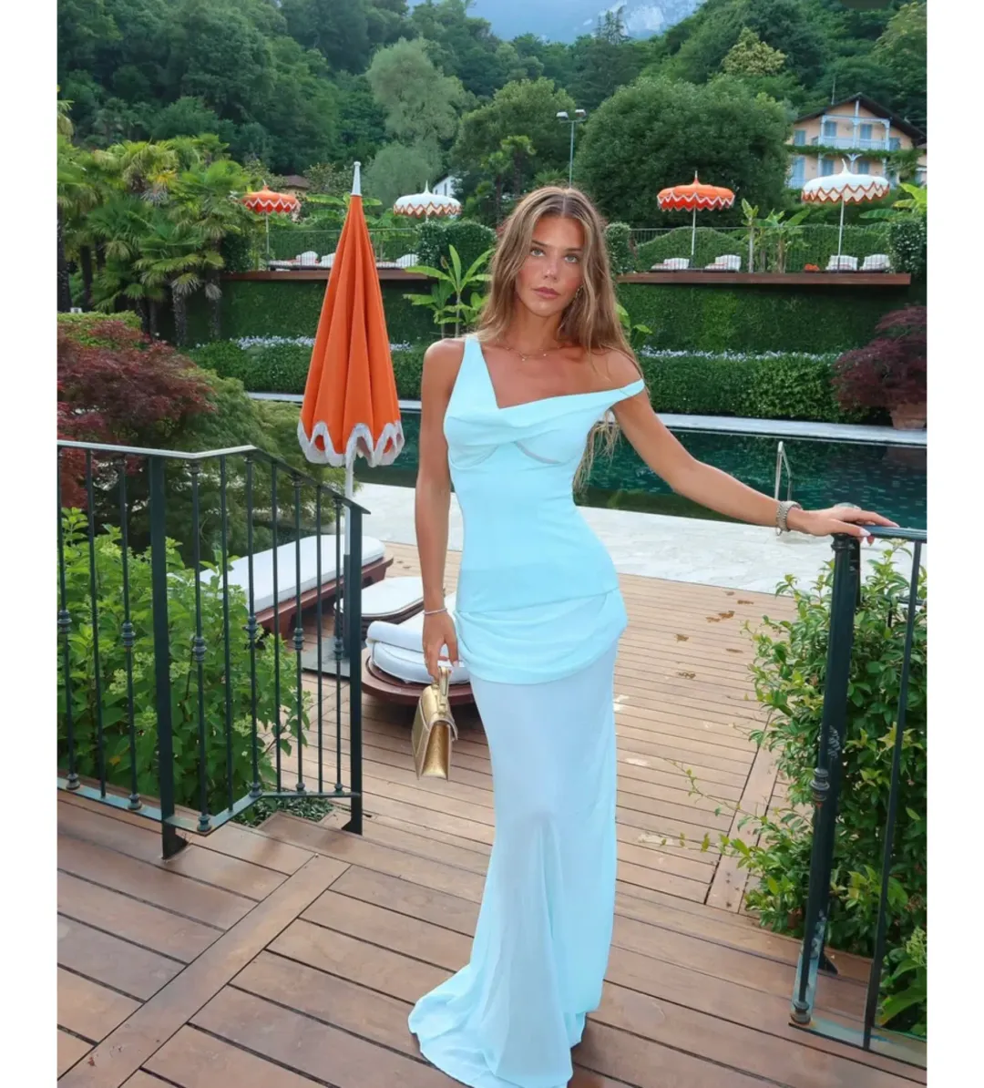 Natalie Rolt Cadence Gown in Baby Blue Size 1/AU8 for rent on The Volte - main image