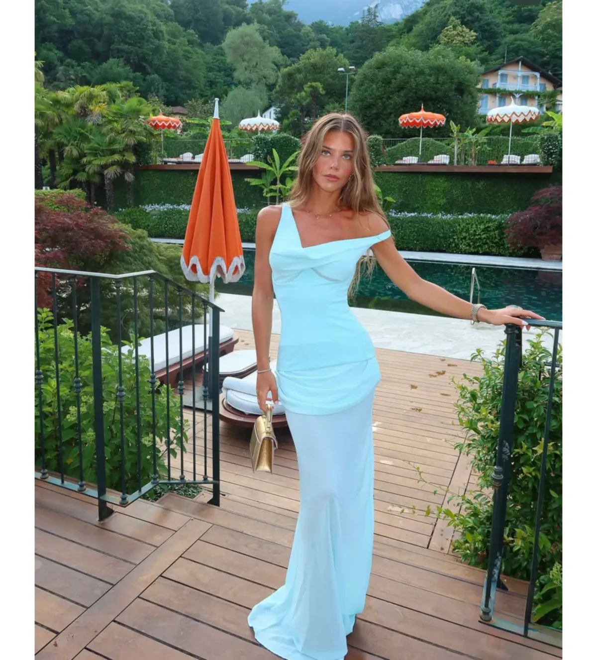 Natalie Rolt Cadence Gown in Baby Blue Size 1/AU8 for rent on The Volte - main image