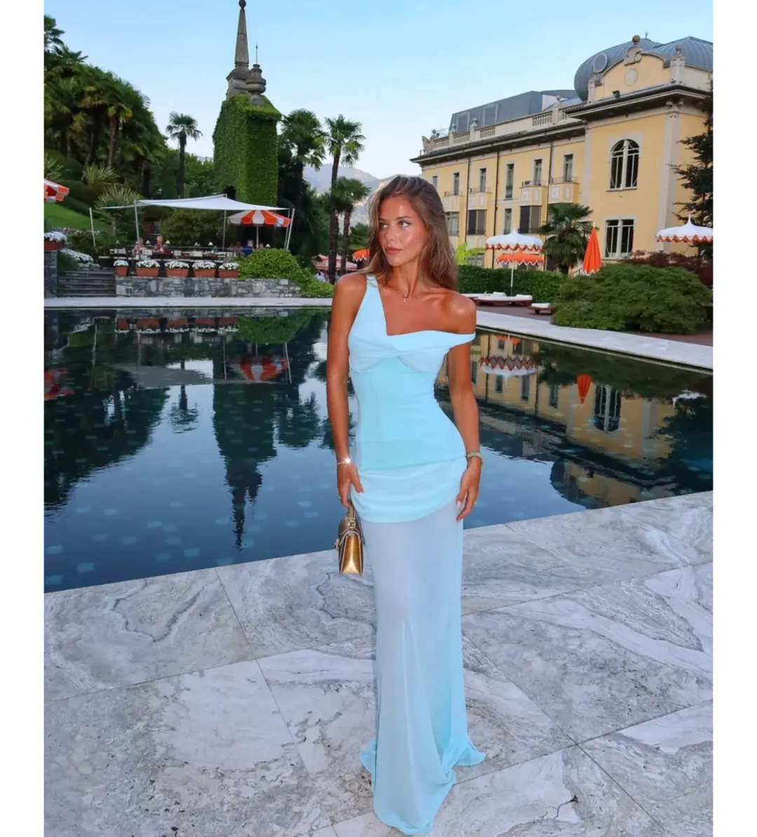 Natalie Rolt Cadence Gown in Baby Blue Size 2/AU10 for rent on The Volte - main image