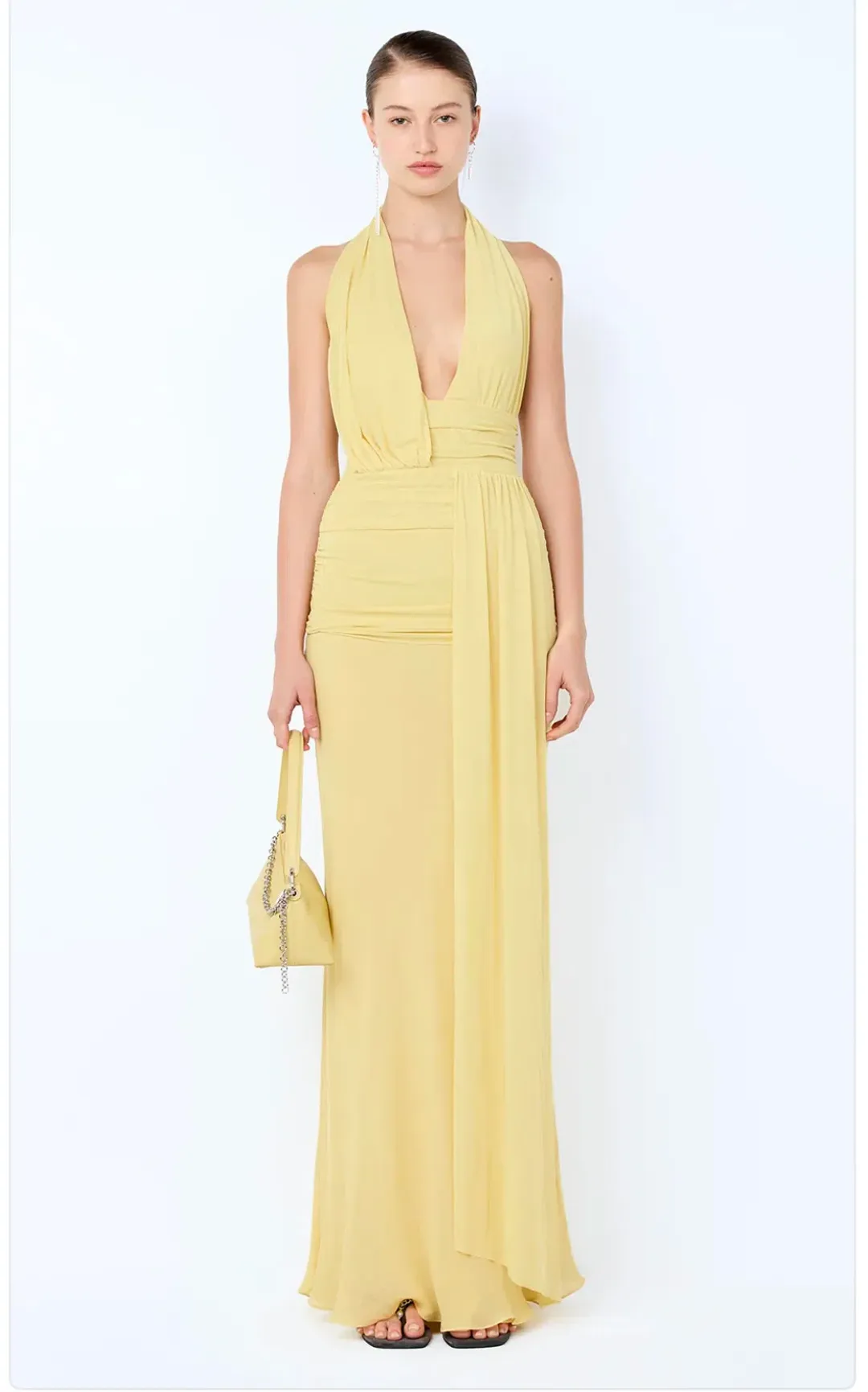 Bec & Bridge Cassis Drape Maxi Dress Size 10 for rent on The Volte - main image