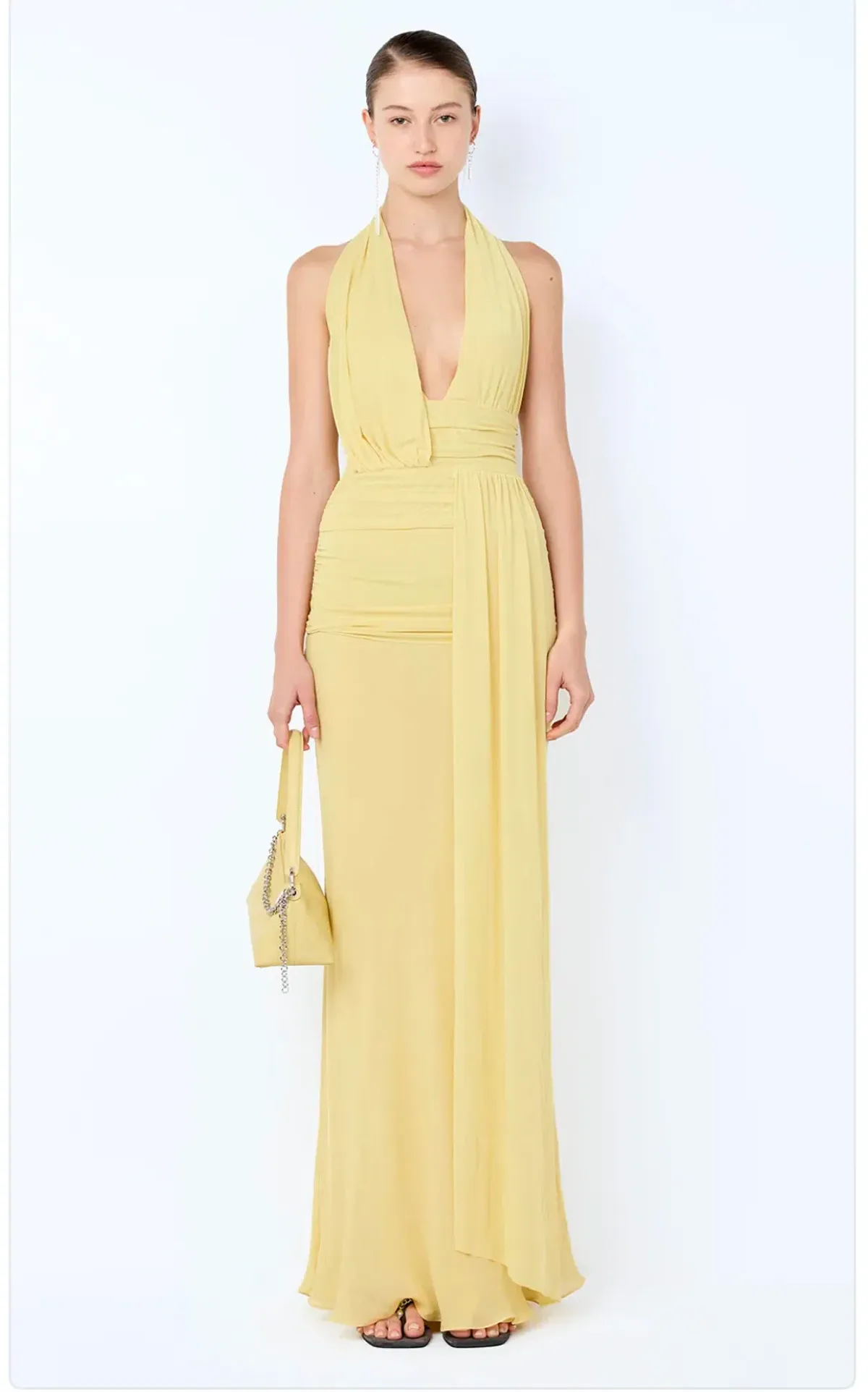 Bec & Bridge Cassis Drape Maxi Dress Size 10 for rent on The Volte - main image