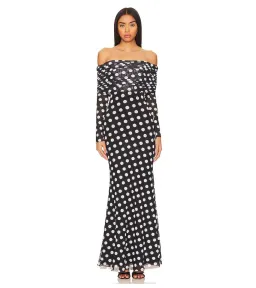 AFRM Thelma Off Shoulder Mesh Maxi Dress - Black / Size XL / AU 14 for rent on The Volte - image 2