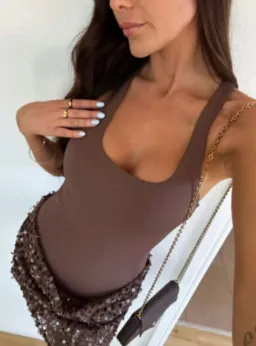 BENNI | ARIEL MINI DRESS | COCOA | SIZE 8 (S) for rent on The Volte - image 2