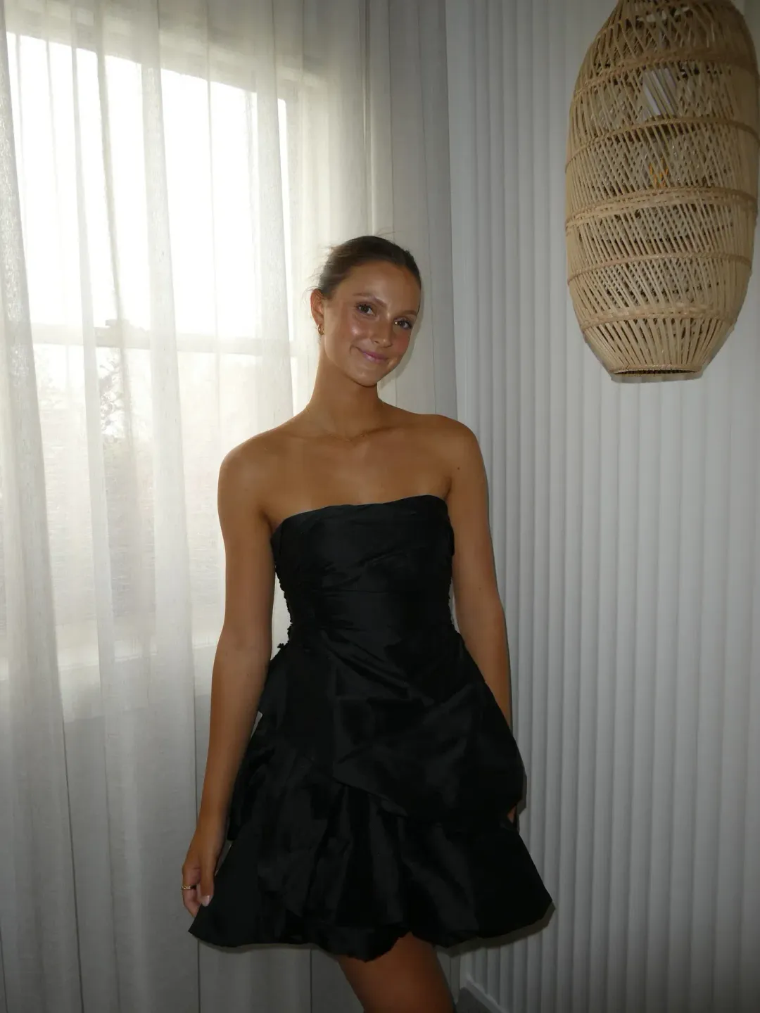 Aje daybreak mini dress black size 8 for rent on The Volte - main image