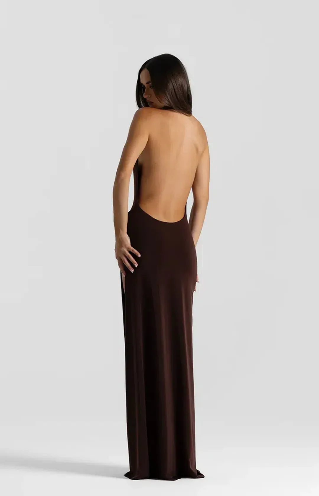 Natalie Rolt Winona Gown Espresso Brown XS/6 (Natalie Rolt 0) for rent on The Volte - main image