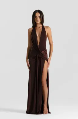 Natalie Rolt Winona Gown Espresso Brown 10/M (Natalie Rolt 2) for rent on The Volte - image 1