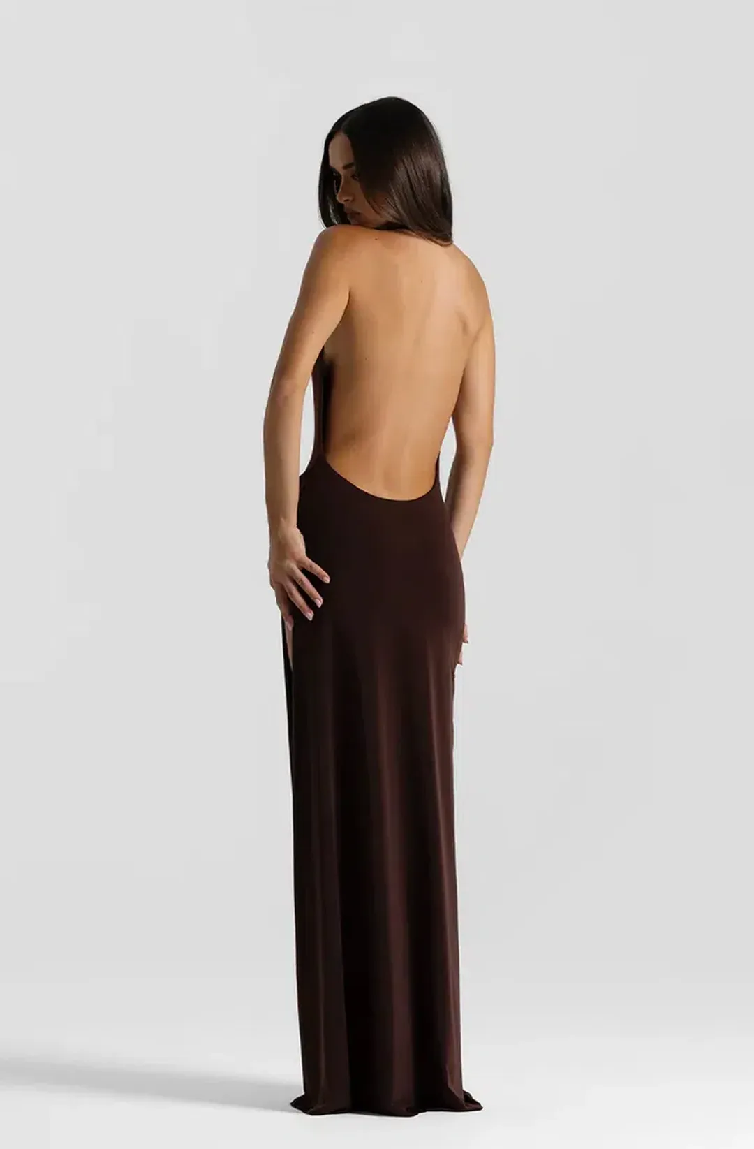 Natalie Rolt Winona Gown Espresso Brown 10/M (Natalie Rolt 2) for rent on The Volte - main image