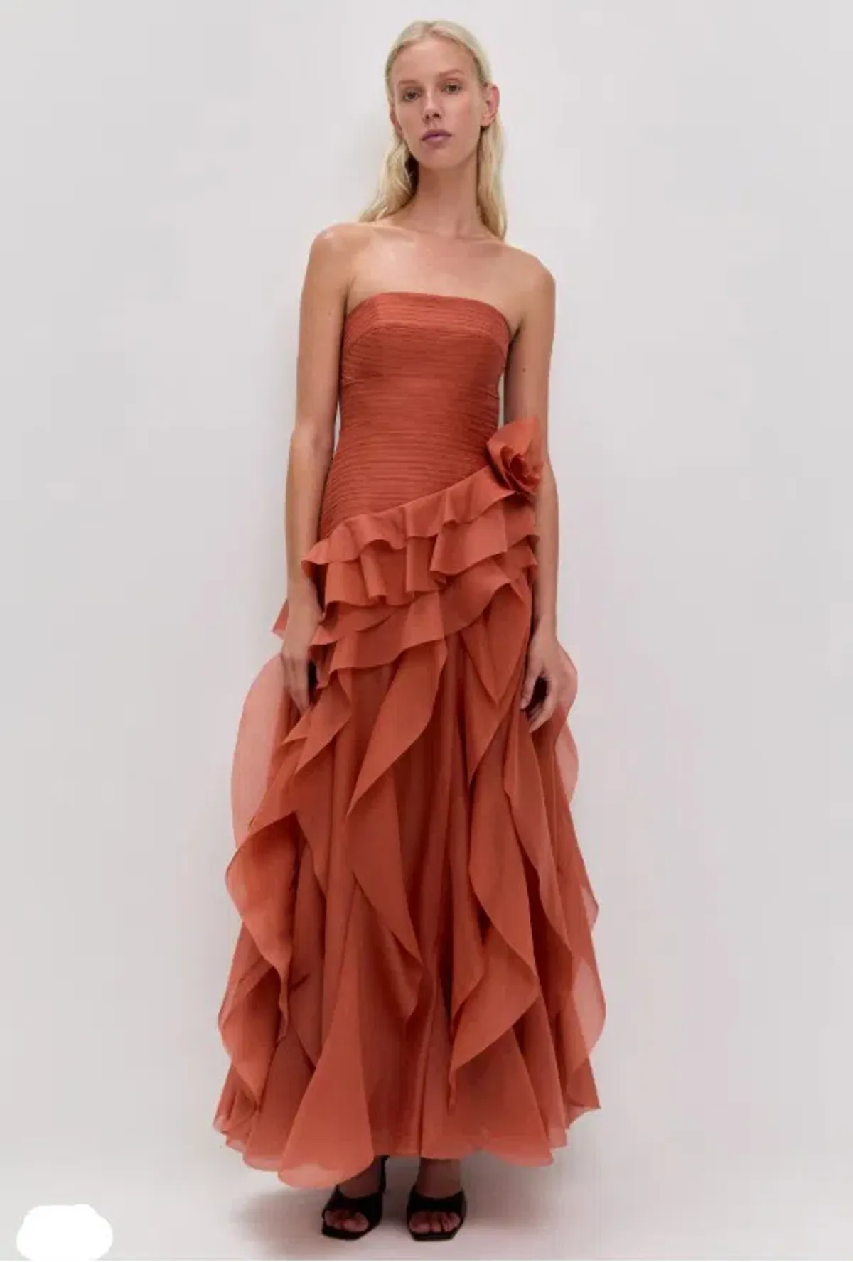 Aje Canyon Gown in Coral Clay Size 12 - Image 1