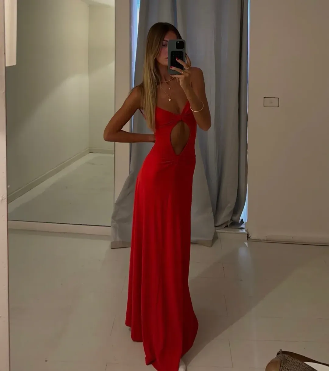 One Mile the Label Sammy Maxi Dress Red Size AU 8 for rent on The Volte - main image