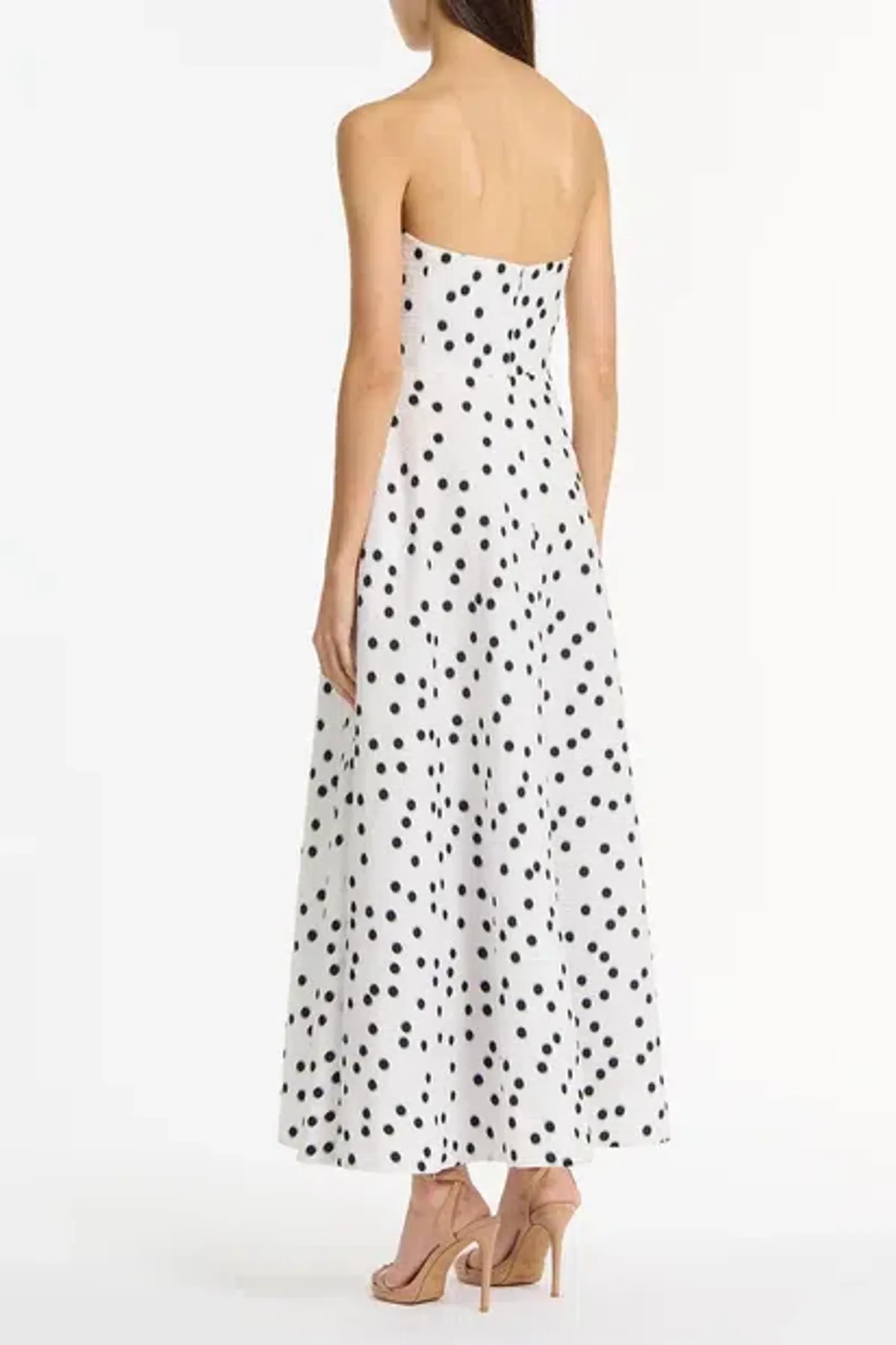 Jacquard A-Line Strapless Gown by Carla Zampatti Size 8 - Image 3