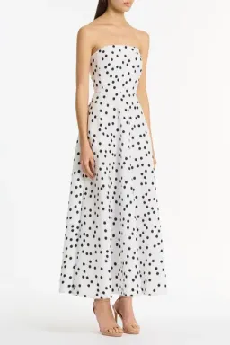 Jacquard A-Line Strapless Gown by Carla Zampatti Size 8 for rent on The Volte - image 2