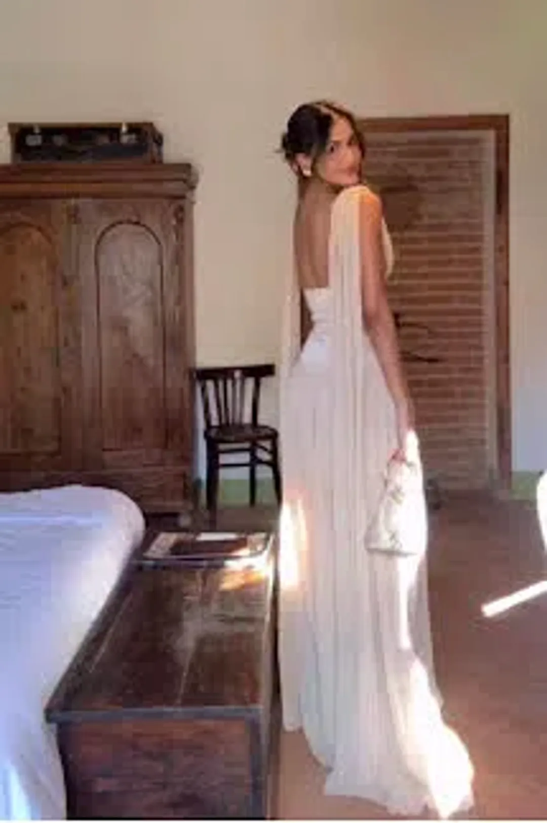 New ARCINA ORI Ramona Dress in Champagne - Size L / 12 AU Formal Gown for rent on The Volte - main image