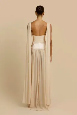 New ARCINA ORI Ramona Dress in Champagne - Size L / 12 AU Formal Gown for rent on The Volte - image 3