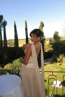 New ARCINA ORI Ramona Dress in Champagne - Size L / 12 AU Formal Gown for rent on The Volte - image 5