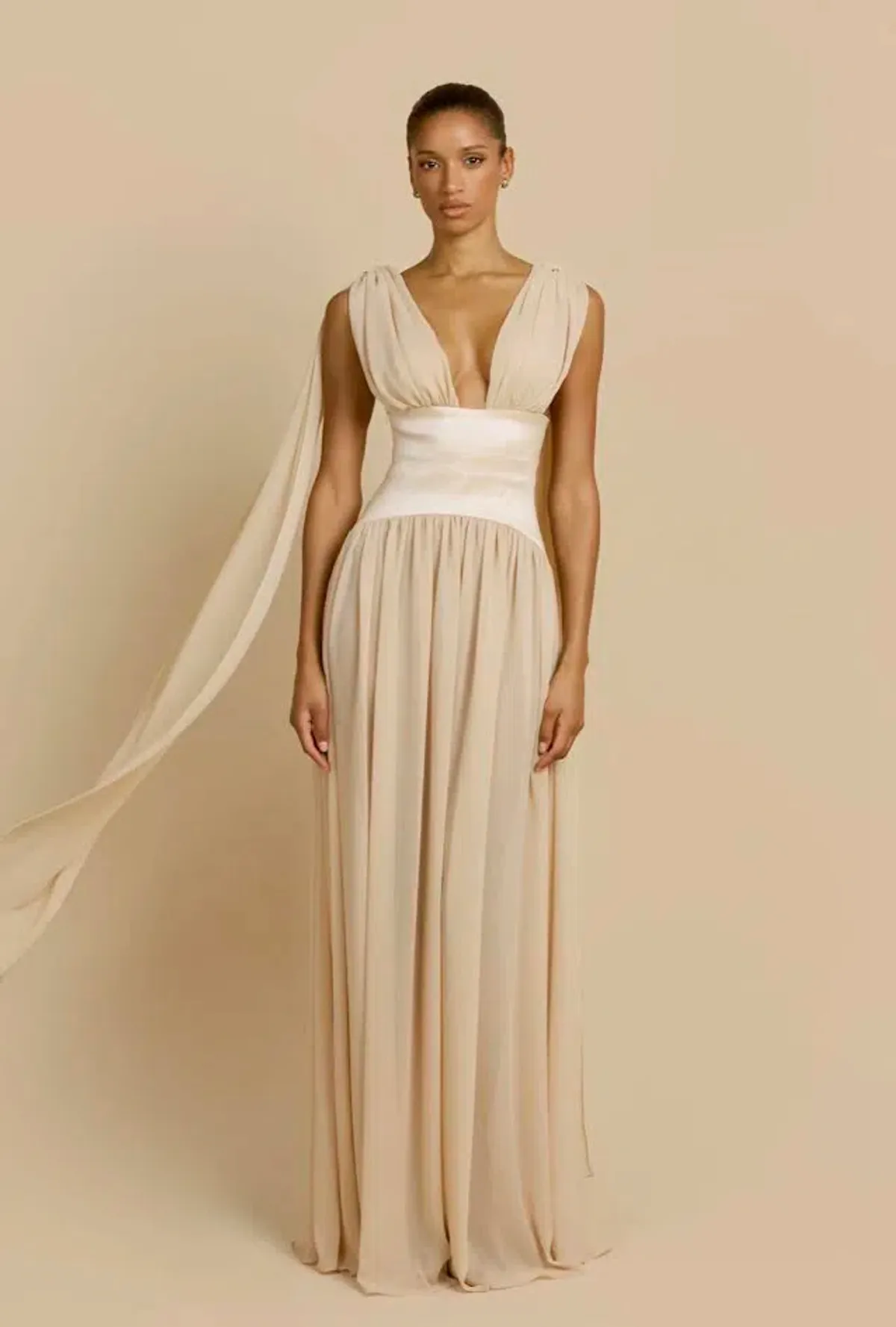 New ARCINA ORI Ramona Dress in Champagne - Size L / 12 AU Formal Gown - Image 2