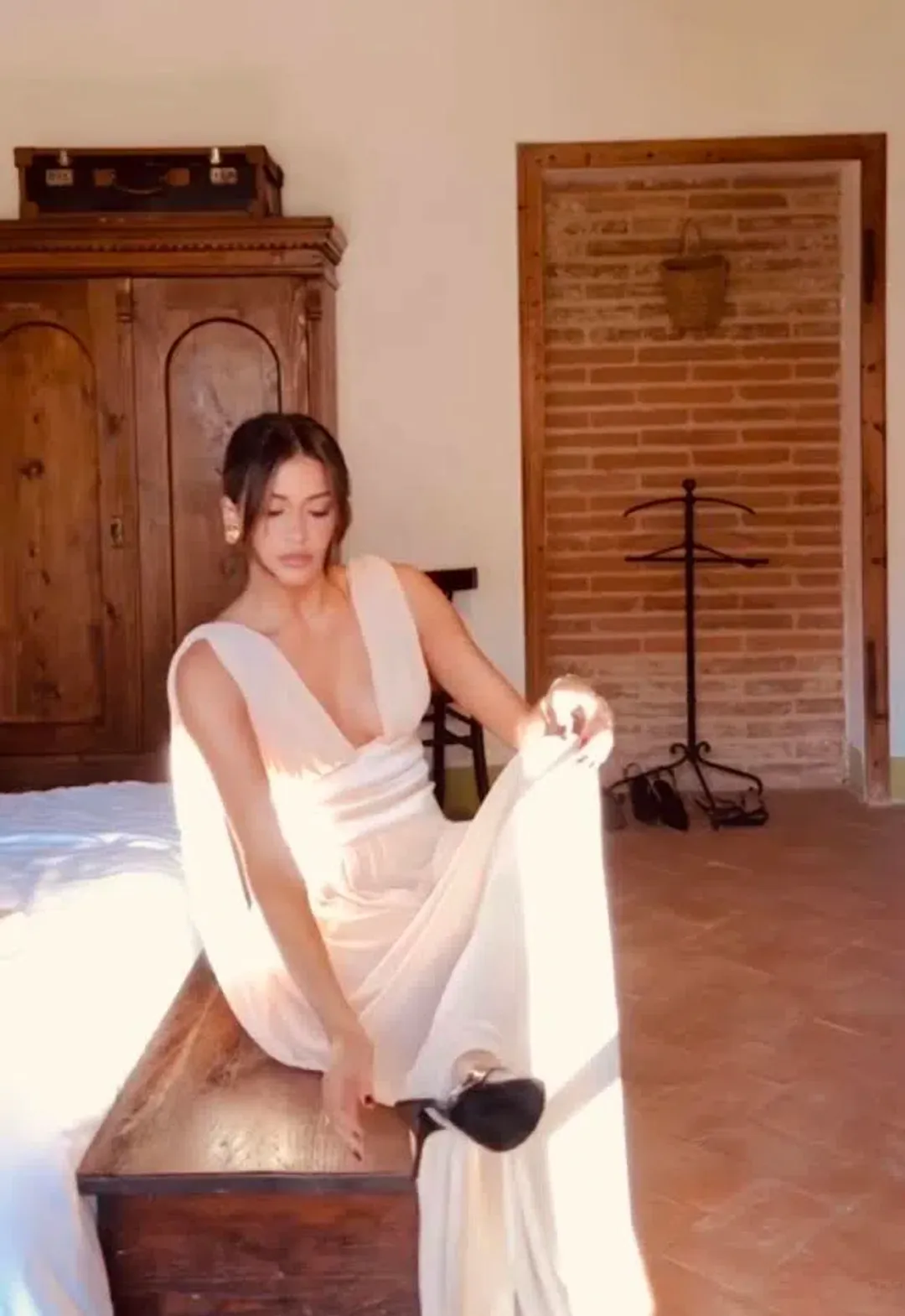 New ARCINA ORI Ramona Dress in Champagne - Size L / 12 AU Formal Gown for rent on The Volte - main image