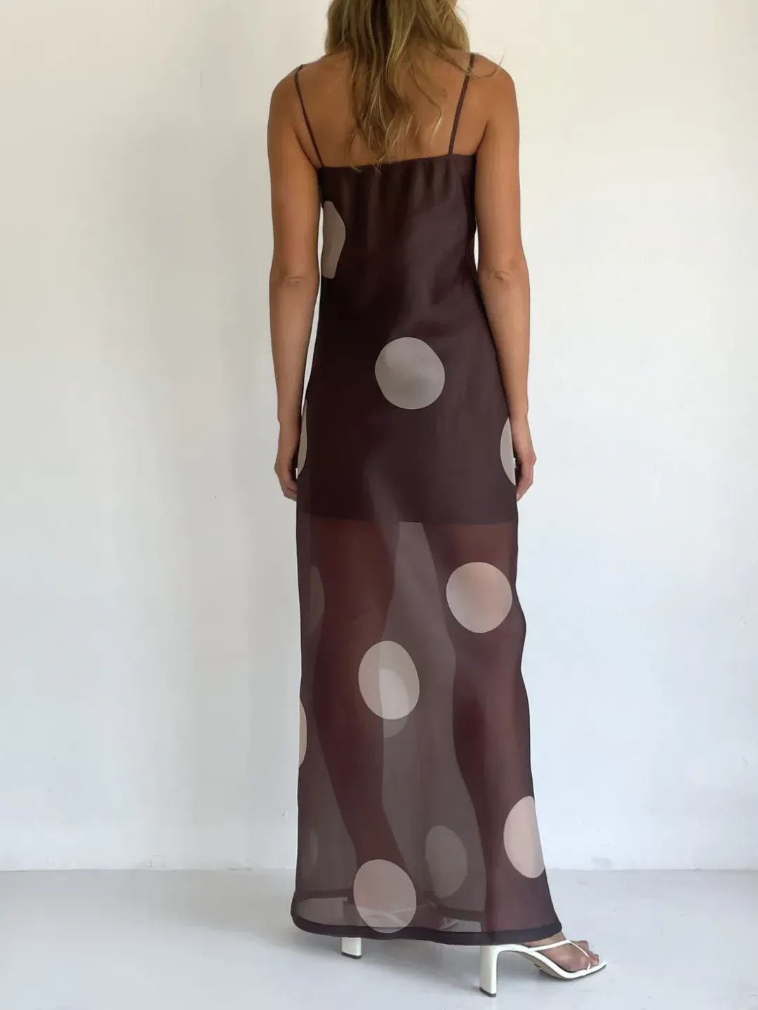 BY NICOLA MILA MAXI CHOC POLKA / SIZE 14 for rent on The Volte - main image