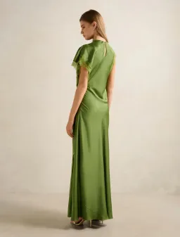 Forever new Kody Satin Lace Dress size 18 Asymmetric for rent on The Volte - image 2