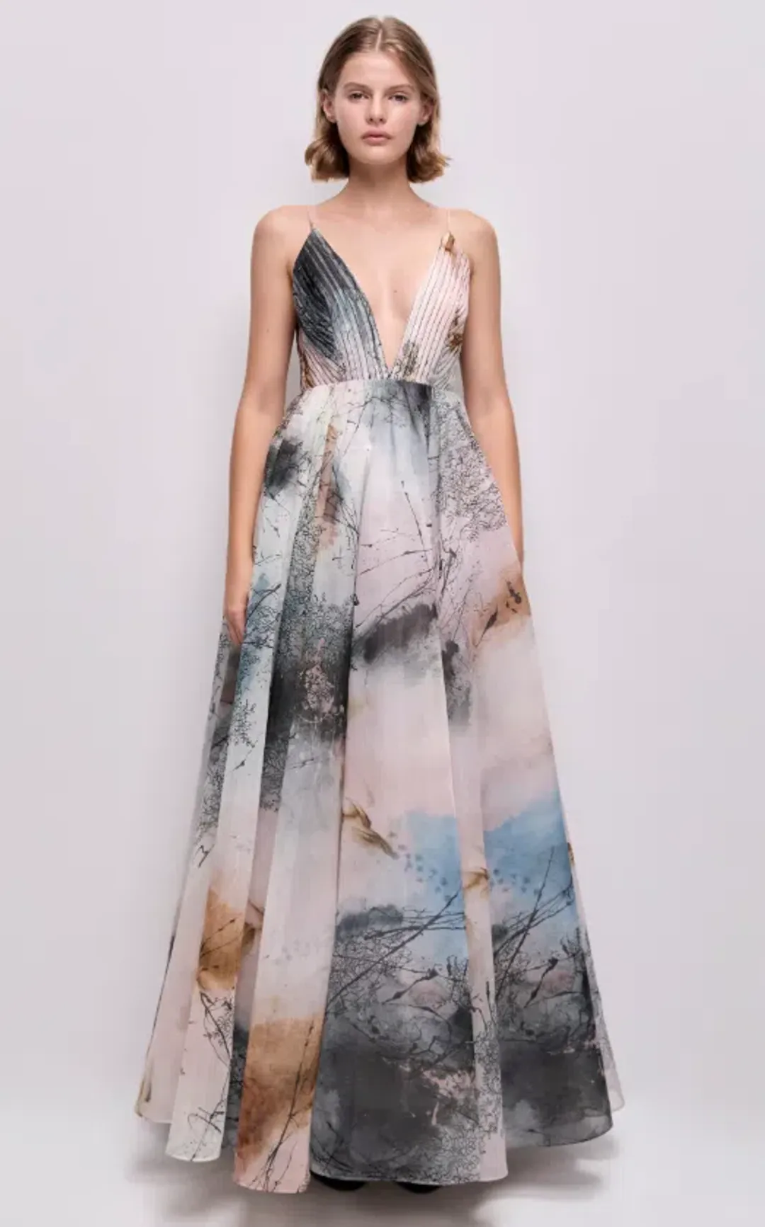 AJE Avery Gown Aria natura Size 8 for rent on The Volte - main image