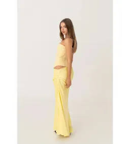 Hntr The Label Huxley Gown in Lemon Size XS/AU6 for rent on The Volte - image 3