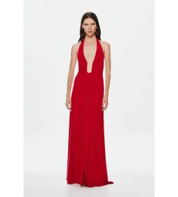 Misha Jennifer Cupro Maxi Dress in Red Size XXS/AU4 for rent on The Volte - image 2