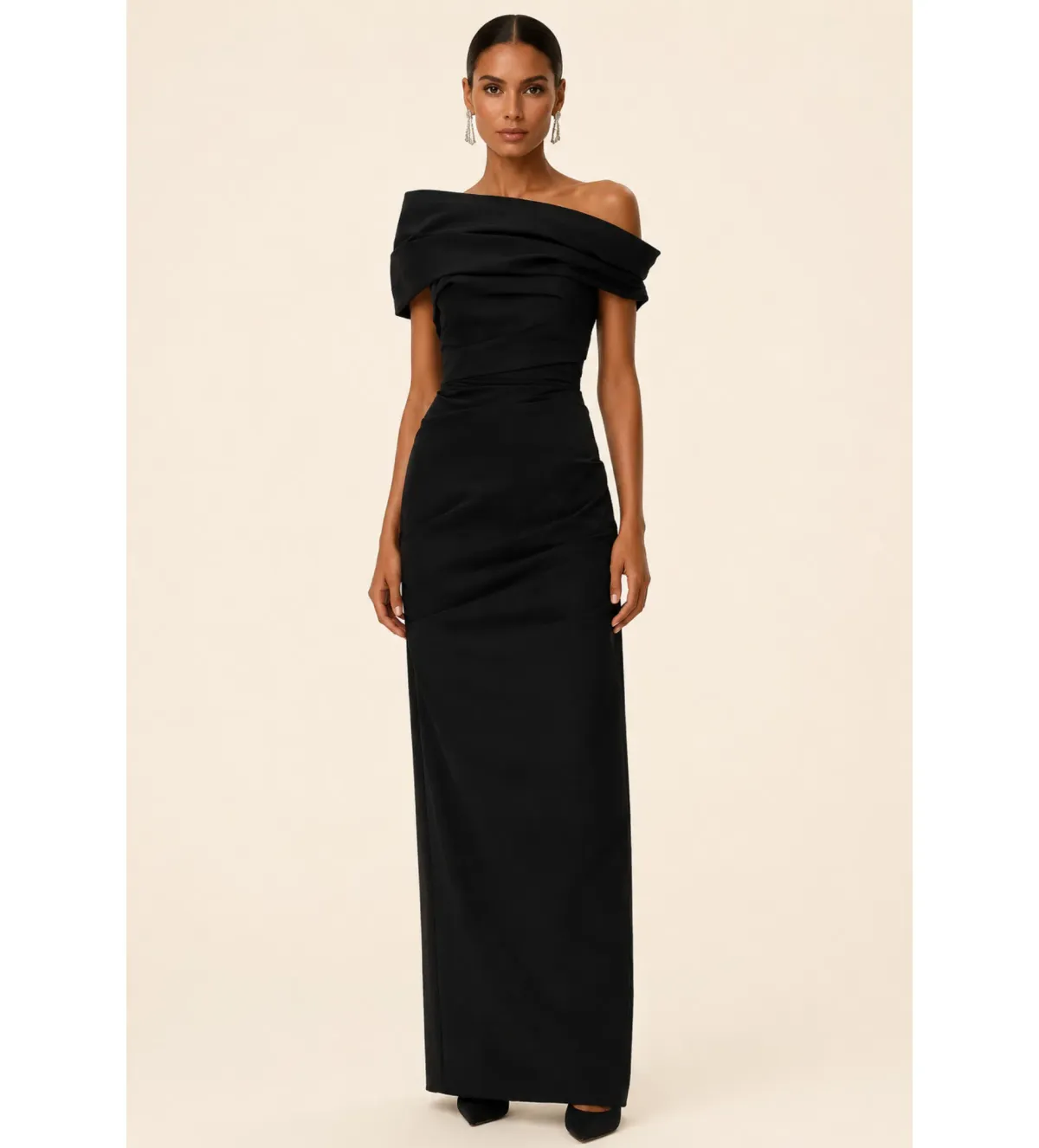 Rachel Gilbert Monique Maxi Dress Gown in Black Size 4 /AU 14 - Image 1
