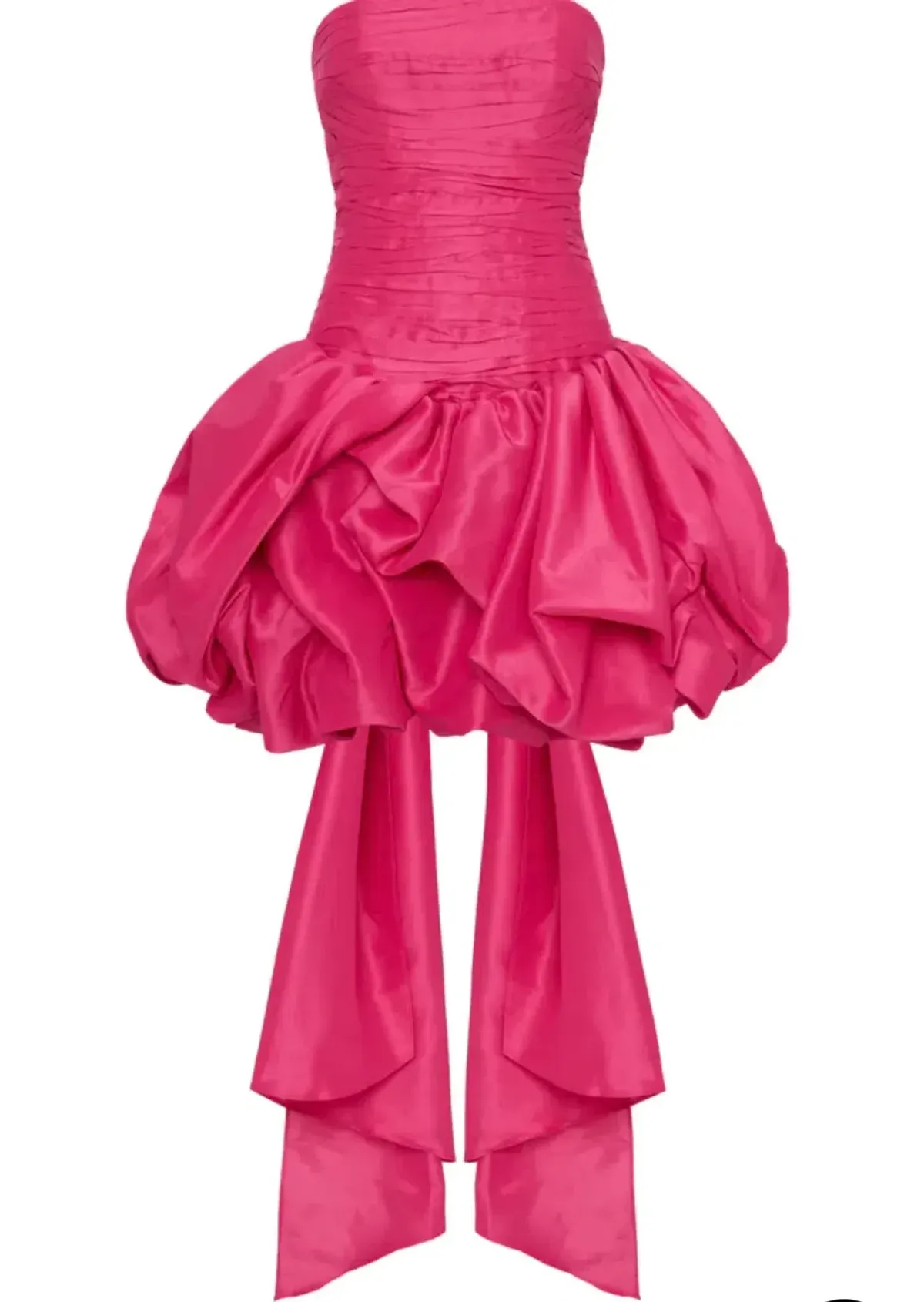 AJE PIACERE BUBBLE HEM MINI DRESS IN FUCHSIA WITH BOW | Size AU 10 - Image 8