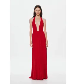 Misha Jennifer Cupro Maxi Dress in Red Size M/AU10 for rent on The Volte - image 1