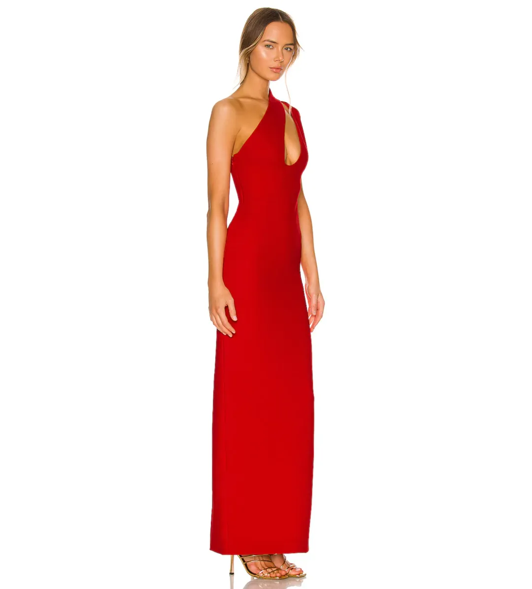 Solace London Krista Maxi Dress in Red AU8 for rent on The Volte - main image
