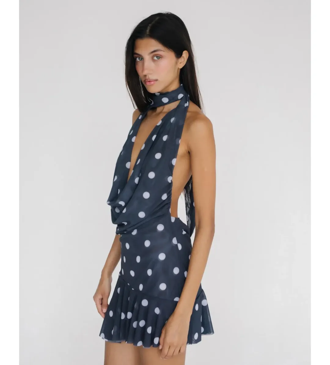 Cielle Lunares Mini Dress in Polka Dot Size XS/AU6 for rent on The Volte - main image