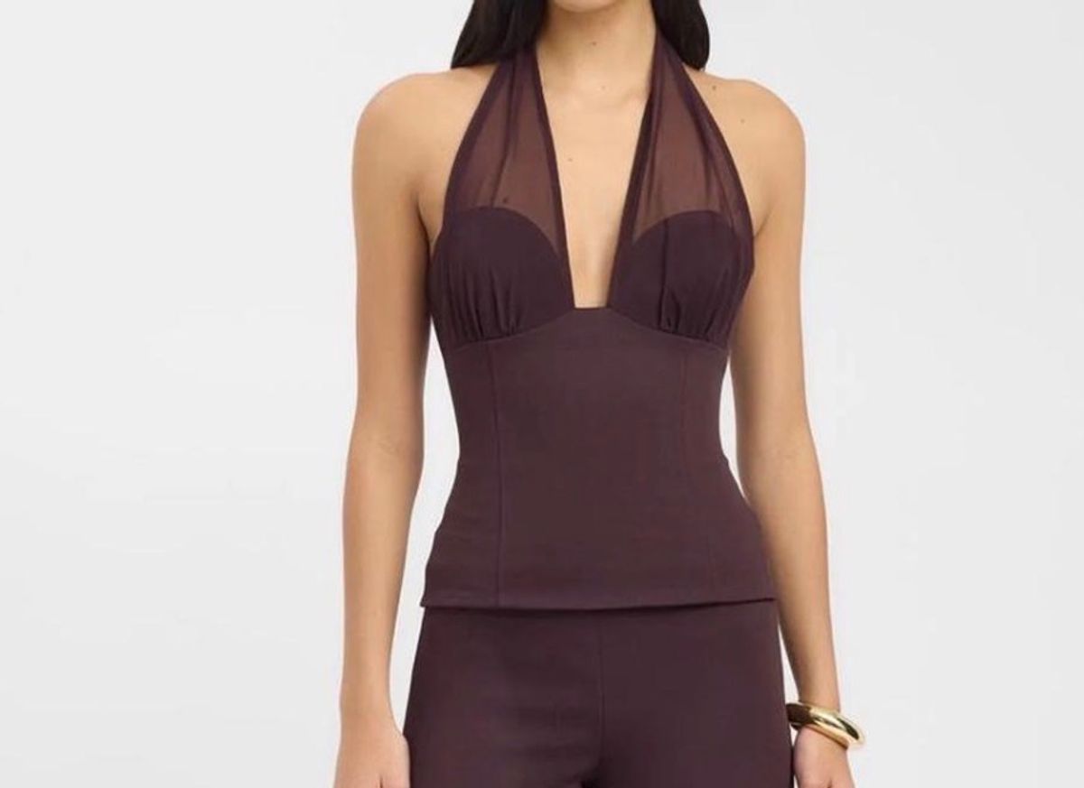 Oyster mesh top and low rise shorts set - Image 1