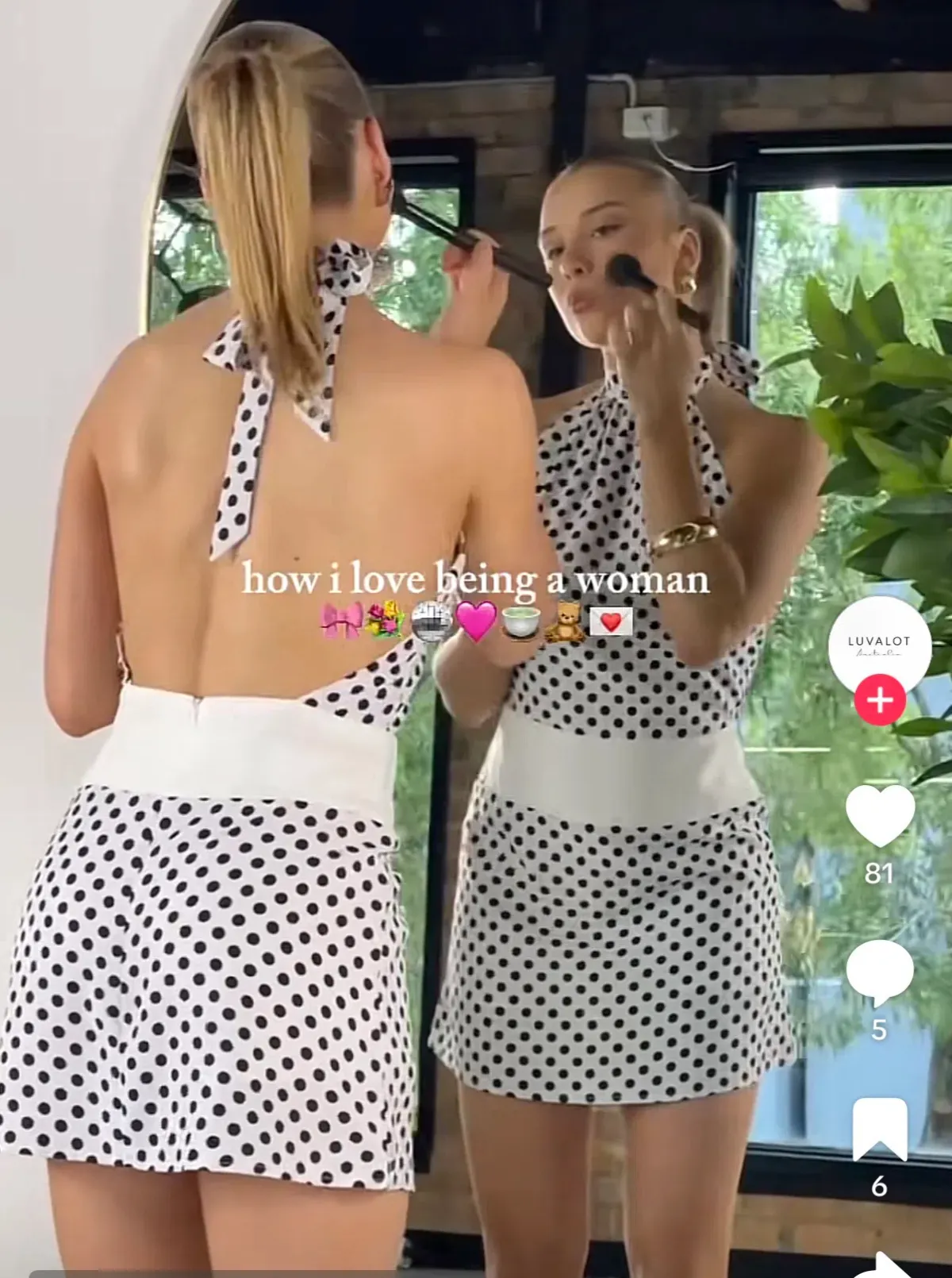 Luvalot polka dot backless skort dress - Image 1