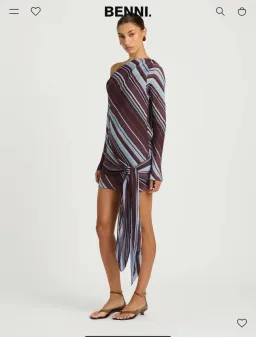 Benni Elise mini dress midnight stripe for rent on The Volte - image 2