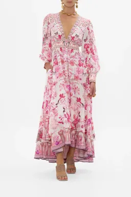 CAMILLA THE BOTANICAL NOVELLA LONG BUTTON FRONT DRESS SIZE XS for rent on The Volte - image 1
