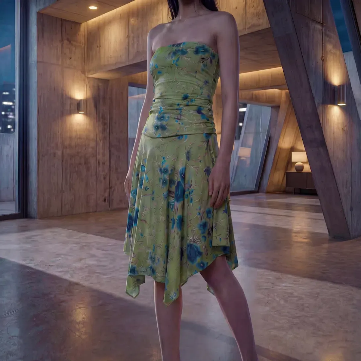 Miaou Libra Corset & Ty Skirt Verdant Piano Shawl for rent on The Volte - main image