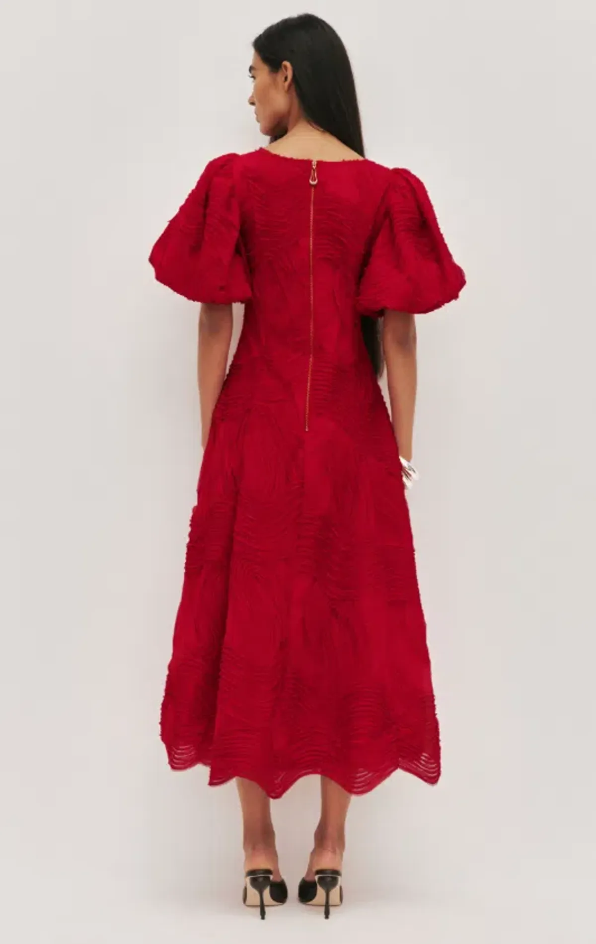 AJE Wave Midi Dress Scarlet red Size 10 - Image 2