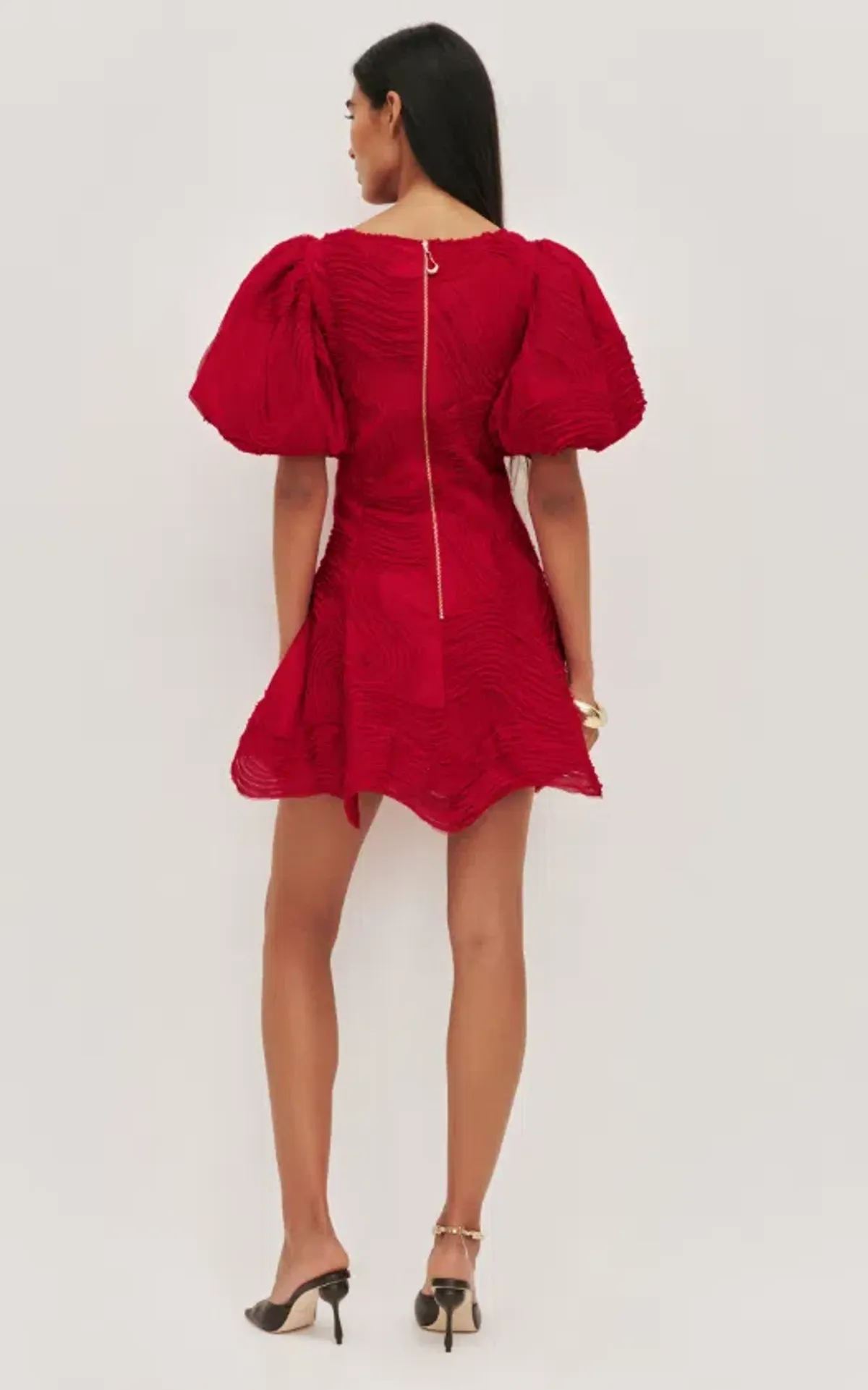 AJE Wave Mini Dress Scarlet red Size 10 - Image 2