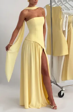 Baby Boo Maliyah Maxi Dress - Lemon Yellow (S) for rent on The Volte - image 5
