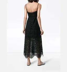 Zimmermann Jaya Wave Midi Dress Black Size 2 / Au 12 for rent on The Volte - image 2