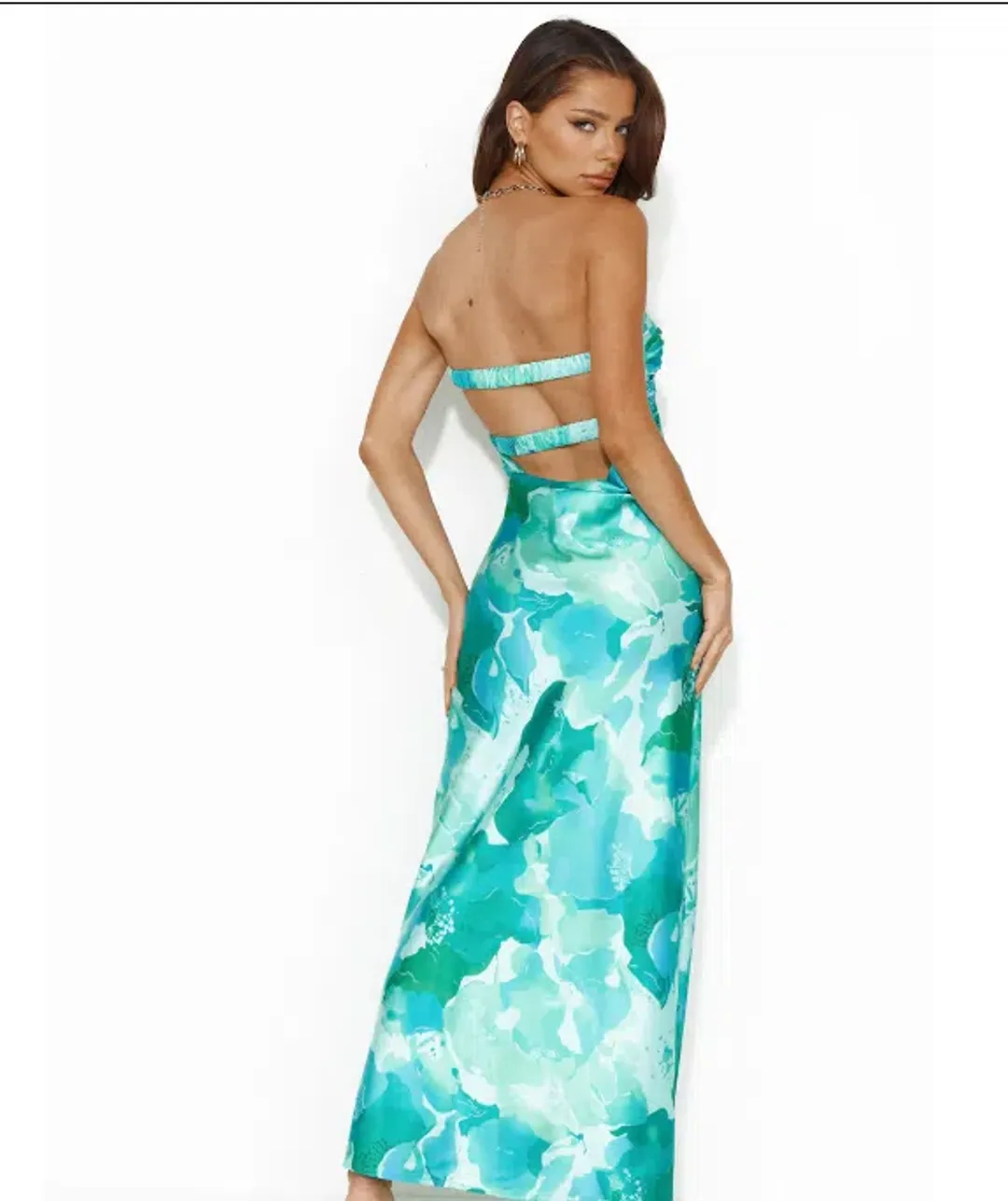 Colour Bloom Strapless Midi- Hello Molly- size 14 for rent on The Volte - main image