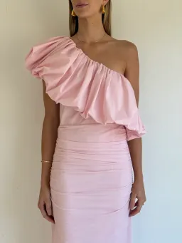 By Nicola Maya Maxi Dress In Powder Pink / Size 8 for rent on The Volte - image 3