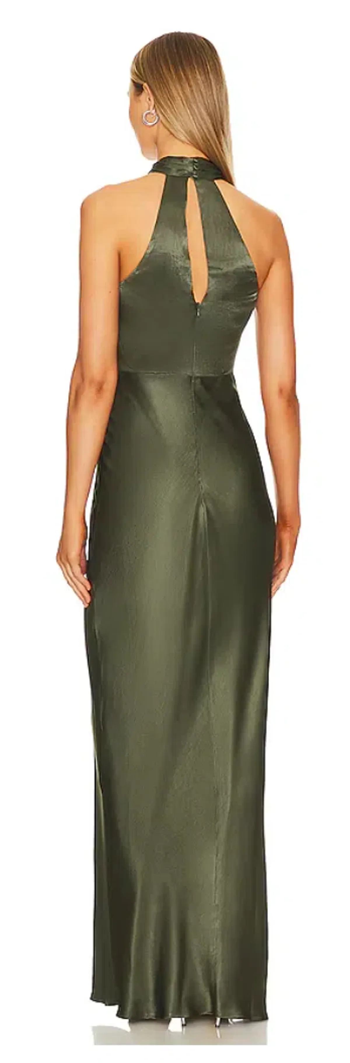 Shona Joy La Lune High Neck Twist Maxi Dress - Long Forest Size 6 - Image 4