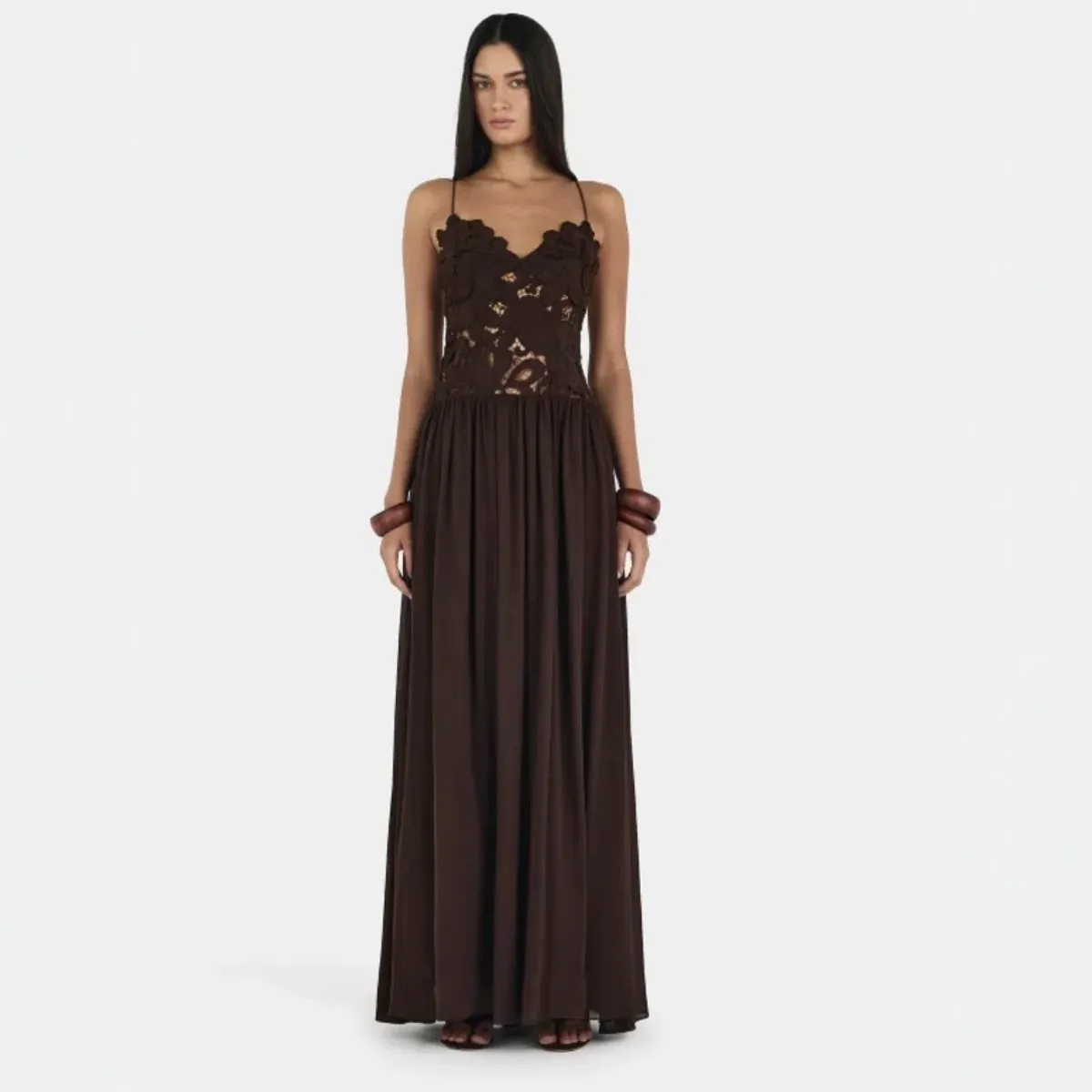 Hansen & Gretel Stephanie Maxi Dress Cedar Brown Size XL / 14 - Image 1