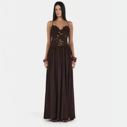 Hansen & Gretel Stephanie Maxi Dress Cedar Brown Size XL / 14 for rent on The Volte - image 1