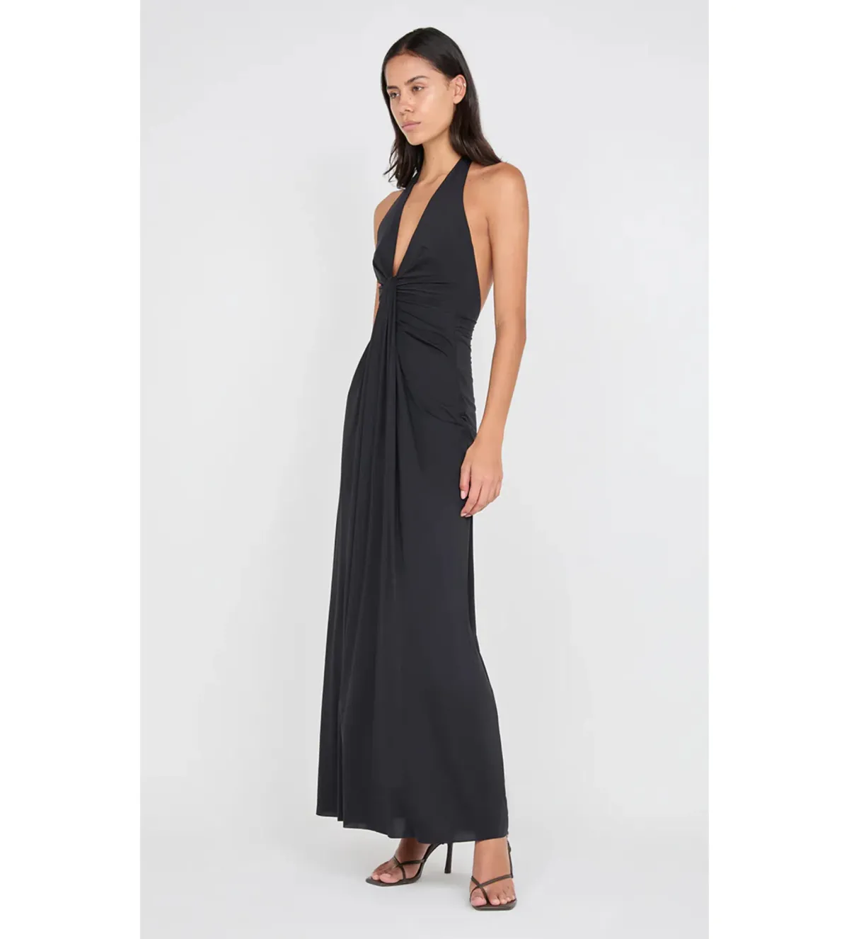 Bec & Bridge Tillie Drape Maxi Dress in Black Size AU8 - Image 2