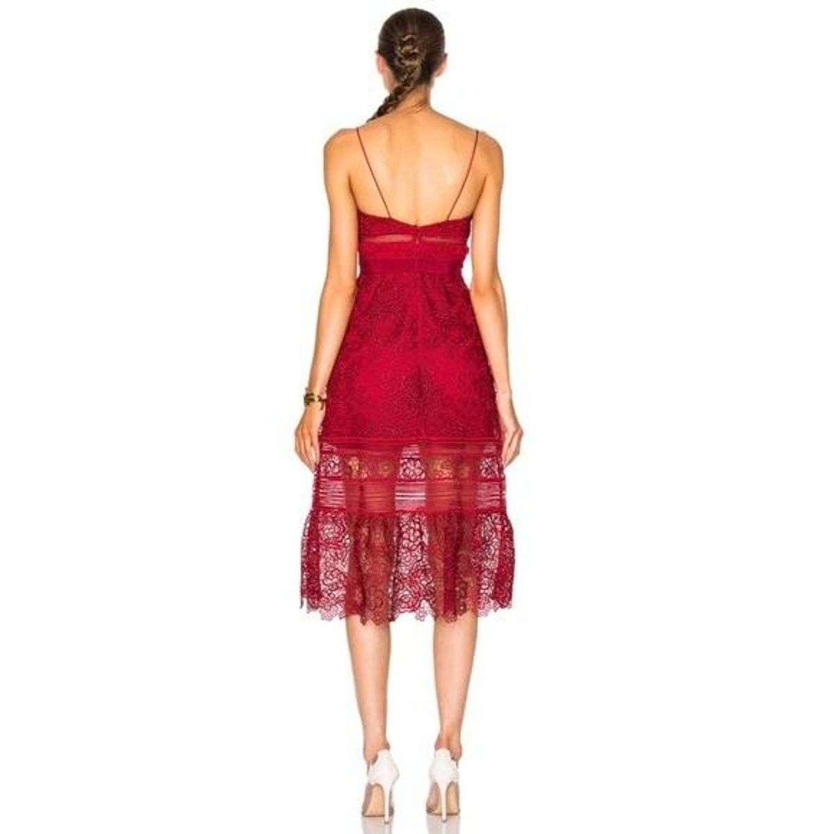 Self Portrait Floral Lace Midi Dress Size 8 - Image 2